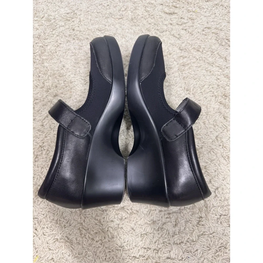 Alegría Maya Black Mary Jane Comfort Shoes Wedge Heel EU‎ 38 US 7-7.5 Supportive